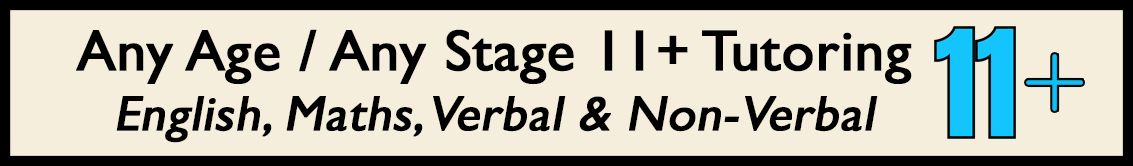 Any Age / Any Stage 11+ Tutoring — English, Maths, Verbal & Non-Verbal